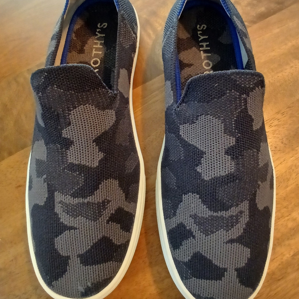 Rothy's Gray Camoflage Slip-On Sneakers